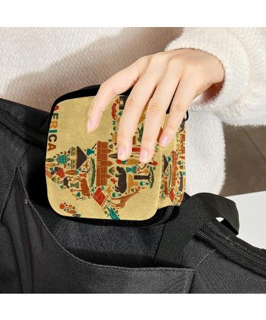 GIAPB Period Bag - African Animal Color Sanitary Napkin Storage & Makeup Pouch - Buy Online on GoSupps.com