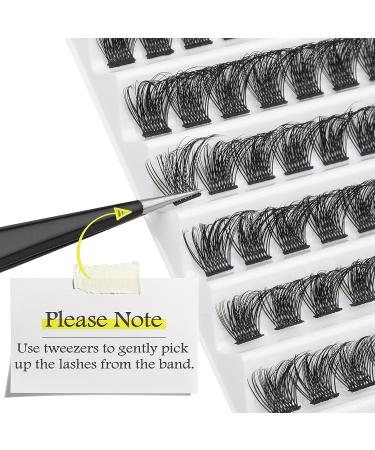 Lash Clusters DIY Extensions - D Curl Individual Lashes 8-16mm - 108 pcs Natural Fluffy Wispy Eyelash Clusters by TOOCHUNAG C01 - Buy Online on GoSupps.com