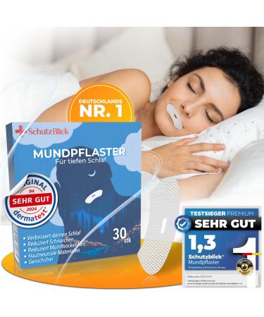 Protective view : Premium Anti -Schnarch Mundpatching 30 Set - Effective Schnorchstopper - Mouth Tape for Sleeping - Relaxing Sleep in Soothing White.Experience quiet undisturbed nights 30 pieces