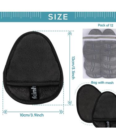 Kinhwa Reusable Makeup Remover Pads - Super Soft Microfiber Facial Cleaning Pads (12 Pack) with Laundry Bag - Washable & Eco-Friendly - Buy Online on GoSupps.com