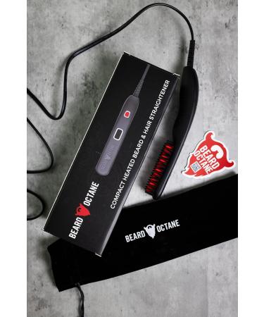 Beard Octane Beard Straightener Kit | Natural Balm & Oil w/Argan Oil | Unscented Ceramic Brush - Perfect Gift for Dad - Buy Online on GoSupps.com