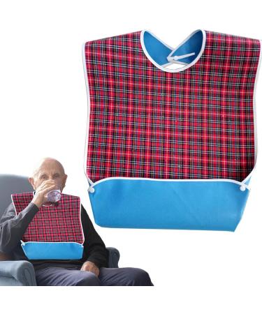 Adult Bib Scarf | Waterproof Feeding Bibs for Elderly with Crumb Catcher | Washable and Reusable Clothing Protectors for Adults Senior Citizens - Buy Online on GoSupps.com