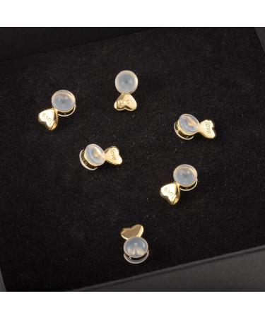 6PCS Heart Silicone Earring Lifters - Hypoallergenic 14K Gold Plated Backs for Heavy Earrings - Buy Online on GoSupps.com