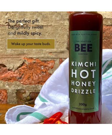 Kimchi Hot Honey Drizzle 200g - Locally Sourced Blossom Honey & Kimchi Brine for Zingy Dishes | The Scottish Bee Company - Buy Online on GoSupps.com