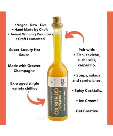 Champagne Citrus XO Extra Special Reserve Hot Sauce - Eaten Alive - Super Luxury Chilli Gift - Buy Online on GoSupps.com