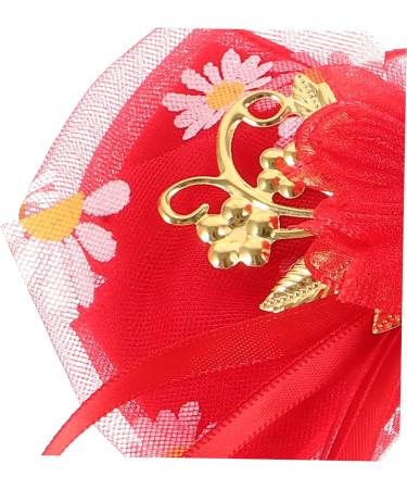 FRCOLOR Year of The Dragon Hair Accessories Hair Clip Girls Accessories Hair Pins Hair Accessories for Girls Hanfu Hair Accessories Temperament Large Ribbon Asia Hairpins Child Metal Red - Buy Online on GoSupps.com