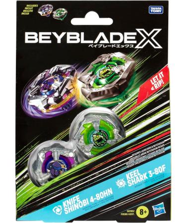 Beyblade X Knife Shinobi 4-80HN & Keel Shark 3-80F Dual Pack - International Shipping Available! - Buy Online on GoSupps.com
