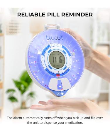 Blucoil Automatic Pill Dispenser with Medication Alarm Reminder, LED Flasher, and Dual Safety Locks (28-Day) - Buy Online on GoSupps.com