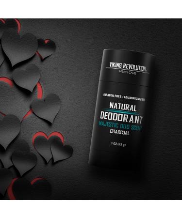 Viking Revolution Majestic Oud Deodorant for Men - Natural Deodorant for Men Charcoal Deodorant Men with Shea Butter Coconut Oil Baking Soda Beeswax - Mens Deodorant Aluminum Free (3oz) Majectic Oud 3 Ounce (Pack of 1) - Buy Online on GoSupps.com