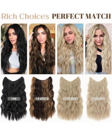 Rich Choices Secret Hair Extensions Invisible Wire Hair Extension Hair Pieces for Women Wavy Hair Extension with Wire 20 Inch Net Black 20 Inch Net Black - Buy Online on GoSupps.com