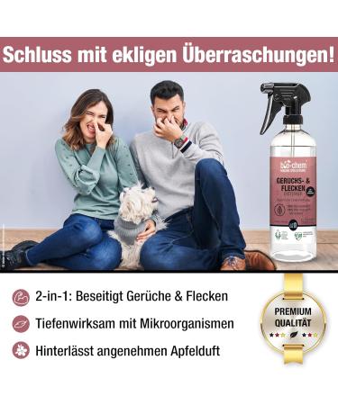 Bio-Chem Odor Remover & Stain Remover - 2X 750 ml | Effective Urine Neutralizer for Home & Pet Odors | International Shipping Available - Buy Online on GoSupps.com