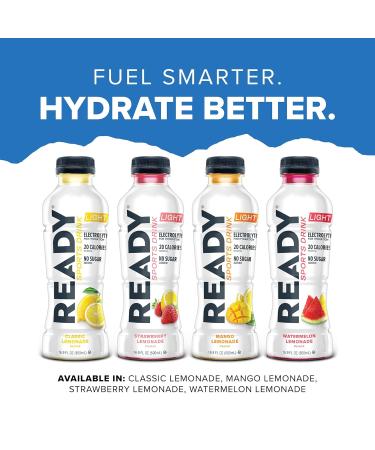 Ready Sports Drink Light The Ultimate Low-Calorie Hydration Drink with 4 Different Electrolytes No Added Sugars Naturally Sweetened & Flavored Watermelon Lemonade 16.9 oz (12-Pack) Watermelon Lemonade 16.9 oz (Pack  - Buy Online on GoSupps.com