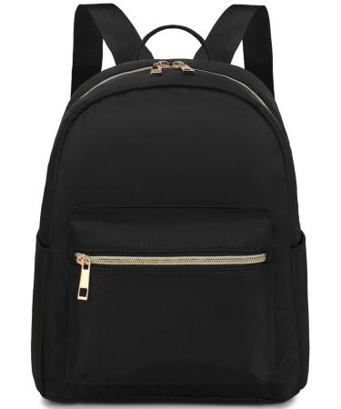 Mini Backpack Women Girls Water-resistant Small Backpack Purse Shoulder Bag for Womens Adult Kids School Travel Black