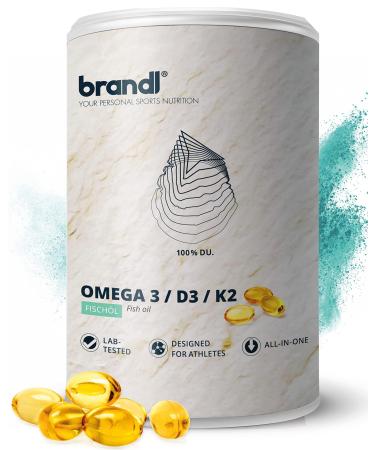 Vitamin D3 K2 Omega 3 Premium capsules |Brandl Made in Germany with fish oil Omega 3 from the EU |Optimized for athletes |240 capsules 240 pieces (1 pack)