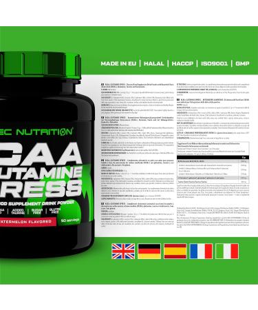 Scitec Nutrition BCAA + Glutamine Xpress - Essential Amino Acid Blend - with 5g BCAAs 2:1:1-5g Glutamine - Enriched with Taurine 600g Watermelon - Buy Online on GoSupps.com