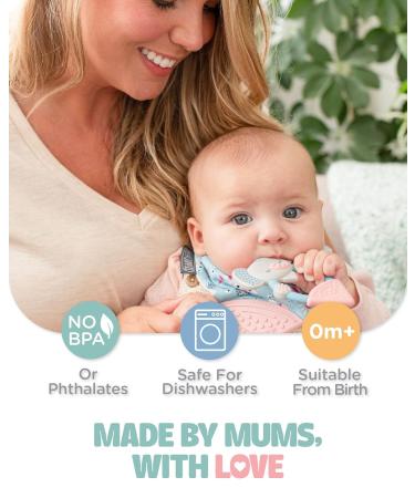 Cheeky Chompers Bertie the Lion Tooth Aid - Soft Silicone Bite Rings with Gel Applicator | BPA & Phthalate-Free Teething Solution - Buy Online on GoSupps.com
