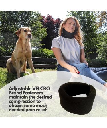 Solace Bracing Perfect Fit Neck Support - British Made & NHS Supplied Cervical Neck Collar Brace - Pain & Pressure Relief - Black - Buy Online on GoSupps.com