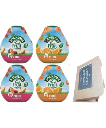Robinsons Squash d 2 Flavour Pack 2X Robinsons Orange and 2X Robinsons Summer Fruits No Added Sugar Real Fruit in Every Drop
