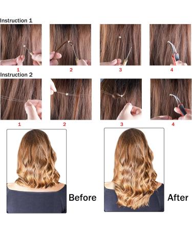Duufin Hair Extensions Kit 500 Pcs Black Micro Rings, Plier, Needle Threader, Clips, Comb, Rubber Bands - Buy Online on GoSupps.com