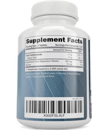 Purely Holistic Magnesium Malate 400mg + Vitamin D3 125mcg K2 MK7 90mcg - 270 Tablets & 150 Capsules - Vegetarian Bundle - Buy Online on GoSupps.com