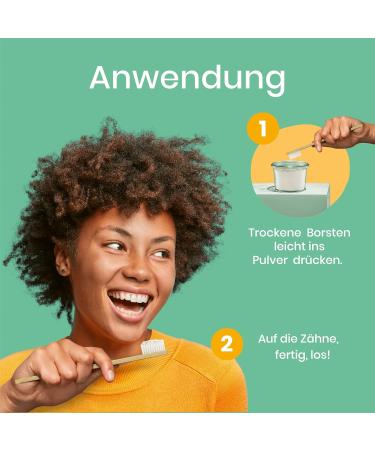 Organic Tooth Powder Mandarine-Vanilla | 135g Glass | 450 Applications | Natural Vegan Dental Care | Plastic-Free & Zero Waste | More Effective Than Toothpaste - Buy Online on GoSupps.com