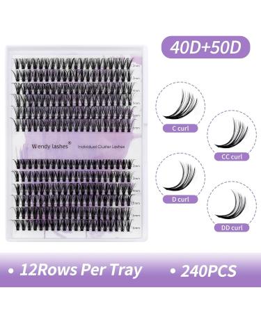 Buy Individual Eyelashes 240 PCs - C Curl Mix 12-16mm DIY Cluster Eyelash Extensions | Perfect for At-Home Use - Buy Online on GoSupps.com