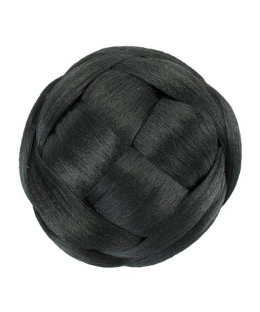 Imissu Medium Braided Chignon Hair Cover for Women - Stylish Donut Hair Accessories for Weddings & Parties (Black) - Buy Online on GoSupps.com