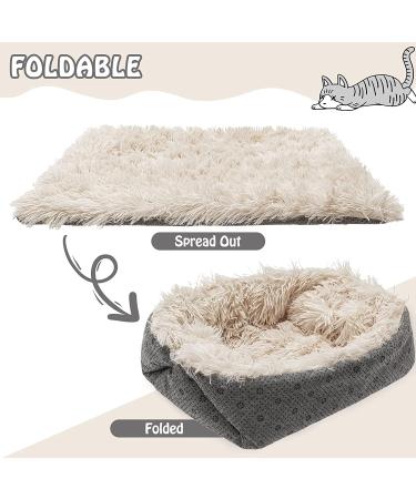 PUPTECK Self Warming Cat Bed - Plush Thermal Mat for Cats & Small Dogs - Non-Slip, Soft & Cozy - Khaki - Buy Online on GoSupps.com