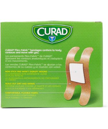 Curad Fabric Adhesive Knuckle Bandages - Pack of 100 Natural Finger Bandages - Buy Online on GoSupps.com