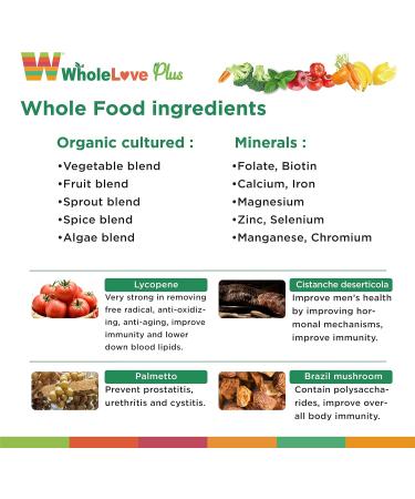 NOTO WholeLove Plus Women's Organic Whole Food Multivitamin 60 Tables Health Supplements for Immune Support Vitamin Vegan - Buy Online on GoSupps.com