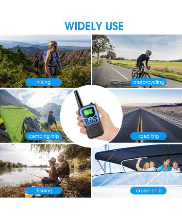 MOICO Long Range Walkie Talkies for Adults - 2 Pack Blue Two-Way Radios for Field Survival, Camping, Hiking - 22 Channels FRS VOX Scan LCD Display with LED Flashlight - Buy Online on GoSupps.com