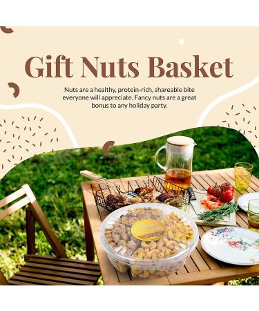 Nut Gift Platter Tray - Healthy Variety of Sweet and Salty Roasted Nuts Care Package, Perfect Birthday Assortment for Families, Office, and Home - Kosher Snack Box - Buy Online on GoSupps.com