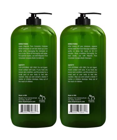 Majestic Pure Biotin Shampoo & Conditioner Set - Hair Growth, Thickening, and Repair - Sulfate-Free - 16 fl oz Each - For Men & Women - Buy Online on GoSupps.com
