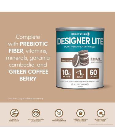 Designer Wellness, Designer Lite, Low Calorie Natural Protein, Prebiotic Fiber, Key Vitamins & Minerals, Vanilla Cupcake and Chocolate Cookies & Cream Bundle - Buy Online on GoSupps.com