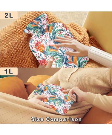 NAANLE 2L Hot Water Bottle with Ethnic Cover | Back Pain Relief & Heat Therapy | Transparent Design for Comfort - Buy Online on GoSupps.com