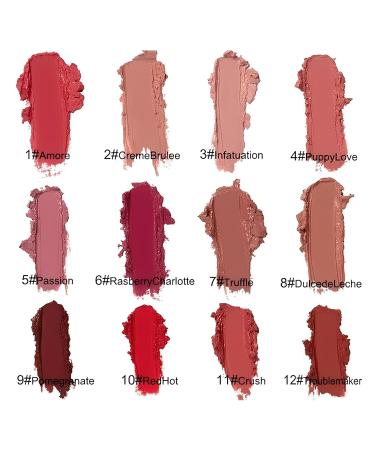 12 Colors Waterproof Cream Texture Lipstick - Long-Lasting Non-Stick Moisturizing | International Shipping - Buy Online on GoSupps.com