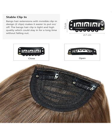 Bangs Hair Clip Bangs Hair Extensions for Women Natural Synthetic Hair Neat Flat Bangs Clip on Fringe Bangs Fashion One Clip-in Hair Extension Hairpieces (Color : #1B Size : 8inches) 8inches #1B - Buy Online on GoSupps.com