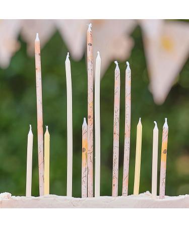 Buy Ginger Ray Floral Pastel Cake Candles - 12-Pack Tall with Holders for International Shipping - Buy Online on GoSupps.com