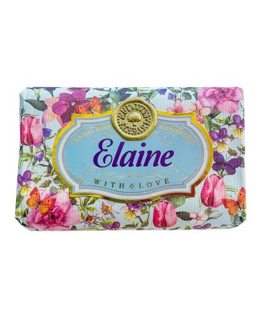 Elaine - Gift Soap Bar For Her Birthday Rose Scent Mum Grandmother Cleanser Lather Present Girl