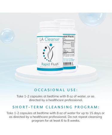 LA Cleanse - 2 Bottles Rapid Flush 14 Day Cleanse & Detox (60 Count) - for Gut Detox Colon Cleanse Gut Support - Enhance Digestion with Cascara Sagrada Senna Leaf Psyllium Husk - Buy Online on GoSupps.com