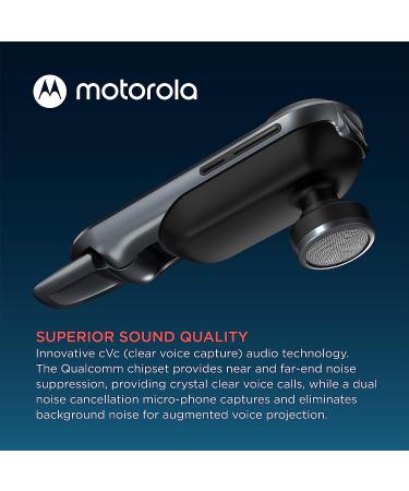 Motorola HK500+ Wireless Bluetooth Earpiece: Clear Phone Calls, Sweat Resistant, Noise Cancelling Mic, Smart Touch Control - Buy Online on GoSupps.com