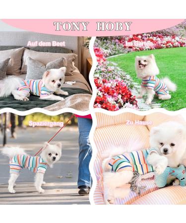 Tony Hoby Dog Suit for Women & Men | Soft Cotton 4-Legged Striped Overall for Comfortable Sleep | M Pink & White Girls - Buy Online on GoSupps.com