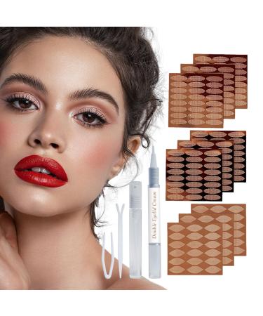 Hooded Eyelid Lifter Strips - Natural Eyelid Stickers for Hooded Eyes Invisible - Waterproof Droopy Eyelid Lifter Eye Tape for Dramatic Lift Heavy Saggy Uneven Mono Eyelids Pochy