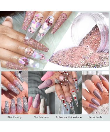 Saviland 10 Colors Acrylic Powder Set for Nail Extension - Professional Glitter White Pink Polymer Colored Acrylic Nail Powder - No Lamp Needed - Buy Online on GoSupps.com