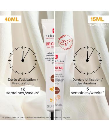 Erborian - BB Cream With Ginseng - Complexion Cream - "Baby Skin" Effect - Korean Cosmetic Treatment 5 -In -1 For SPF 20 - Gold - 15 ml 15 ml (Pack of 1) Golden - Buy Online on GoSupps.com