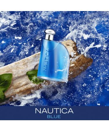 Nautica Blue Eau De Toilette for Men - 3.4 Fl Oz - Fresh Woody Fruity Scent with Pineapple, Water Lily & Sandalwood - Everyday Cologne - Buy Online on GoSupps.com