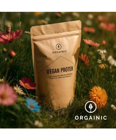 ORGAINIC Organic Vanilla Vegan Protein Rice and Pea Protein Certified Organic 700 g - Buy Online on GoSupps.com
