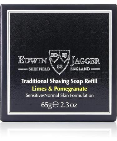 Edwin Jagger Limes & Pomegranate Shaving Soap 65g Refill - 99.9% Natural | Pack of 1 - Buy Online on GoSupps.com