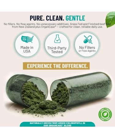 Evolved Elements Beef Liver Gentle New Zealand Grass-Fed Grass-Finished Desiccated Beef Liver Supplement with OrganEase for Odor-Neutral Smooth Digestion Clean Taste 3 000 mg 180 Capsules - Buy Online on GoSupps.com