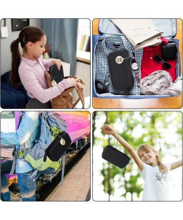 MGZNMTY Travel Case for Asthma Inhalers & Spacers - Durable Holder with Alert Tag Medical Card & Shoulder Strap - Black | Compatible for Adults & Children - Buy Online on GoSupps.com
